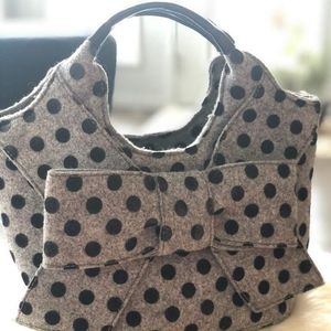 Kate Spade Polka Dot Wool Handbag